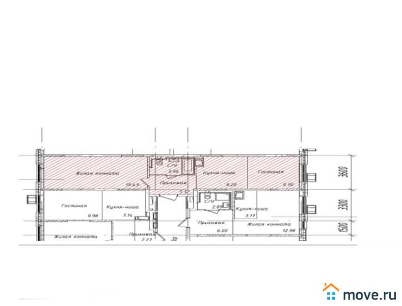 2-комн. квартира, 47.2 м²