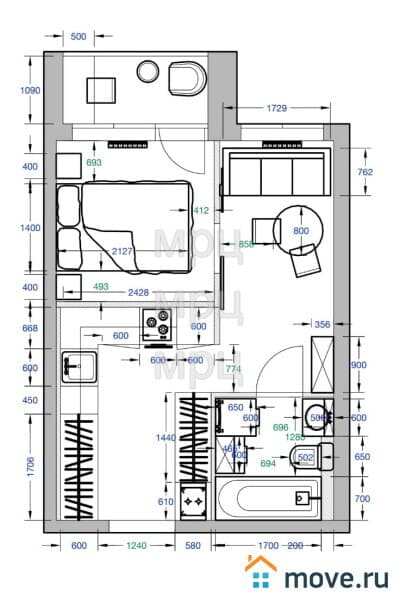 1-комн. квартира, 31 м²