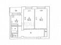 2-комн. квартира, 56.8 м²