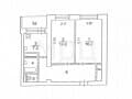 2-комн. квартира, 56.8 м²
