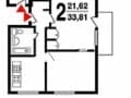 2-комн. квартира, 34 м²