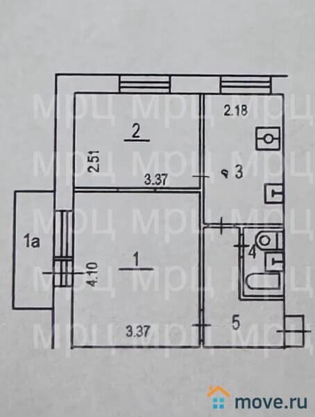 2-комн. квартира, 37.1 м&sup2;
