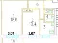 2-комн. квартира, 44.1 м&sup2;