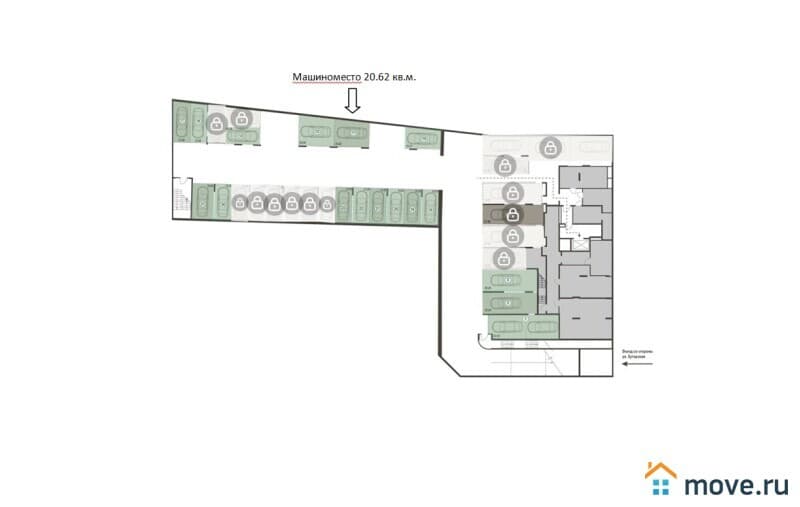 машиноместо, 20.6 м²