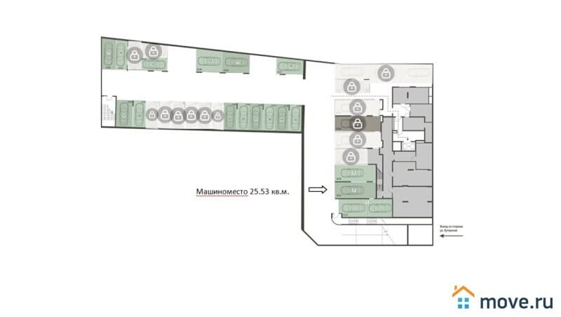 машиноместо, 25.5 м²