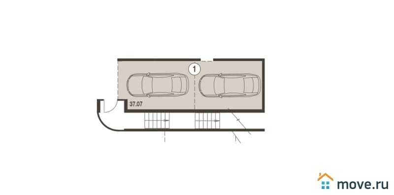 машиноместо, 37.1 м²
