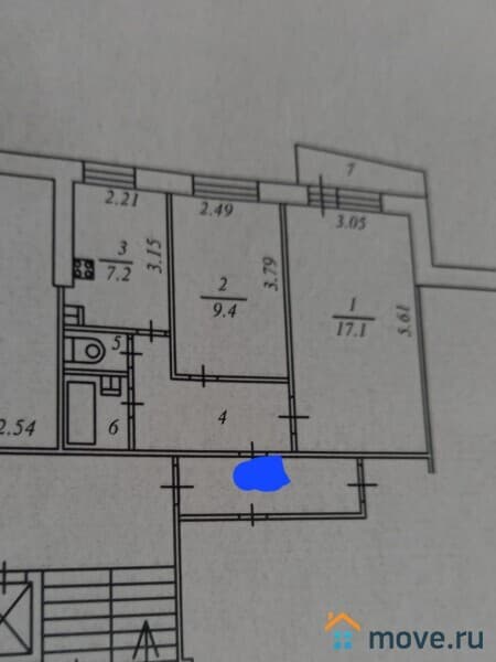 2-комн. квартира, 44.4 м²