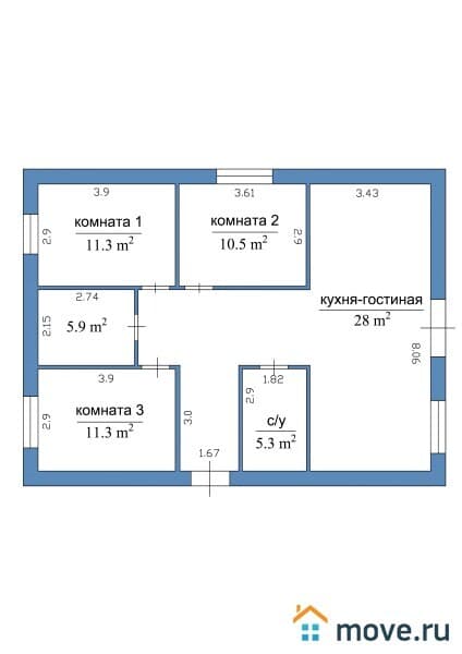 дом, 100 м²