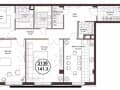3-комн. апартаменты, 141.3 м&sup2;