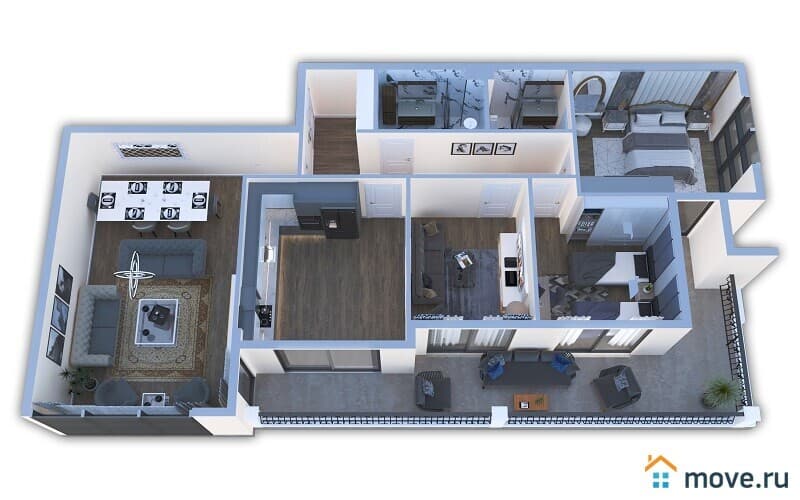 4-комн. апартаменты, 140 м²