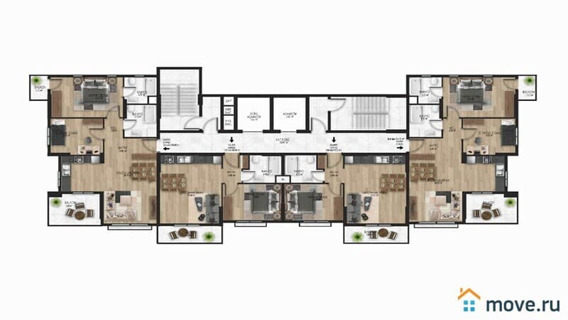 2-комн. апартаменты, 68 м²