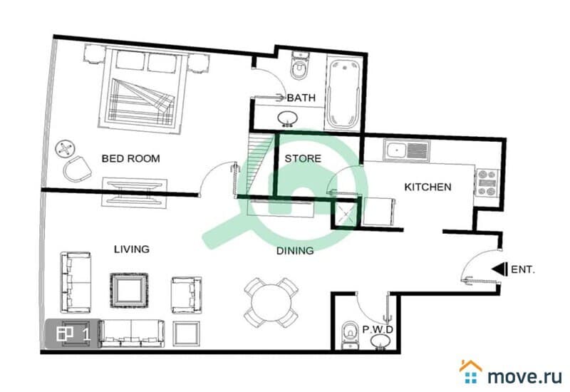 2-комн. апартаменты, 70 м²