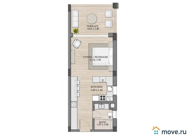 2-комн. апартаменты, 60 м²