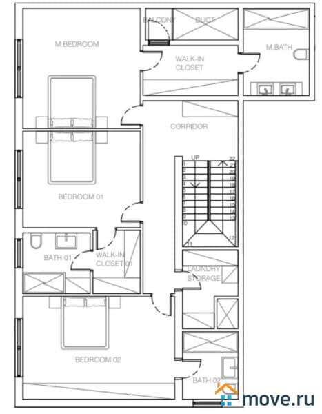 2-комн. апартаменты, 82 м²