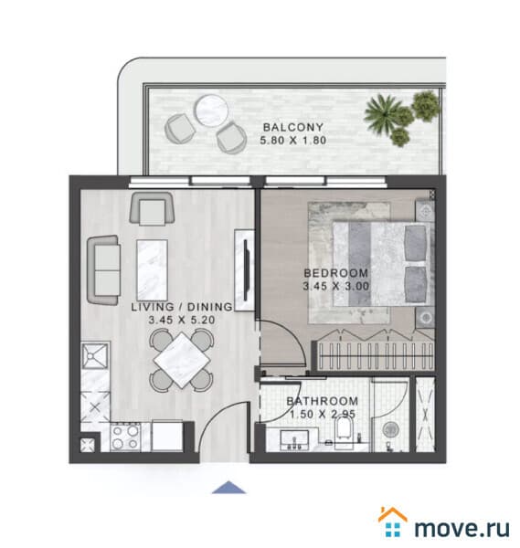 2-комн. апартаменты, 48 м²