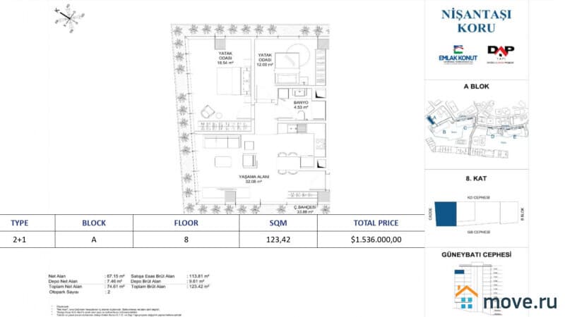 3-комн. апартаменты, 108 м²