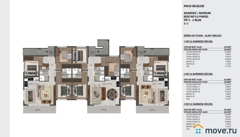 4-комн. апартаменты, 84 м²