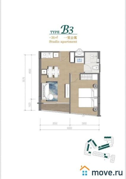 2-комн. апартаменты, 40 м²