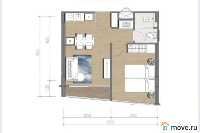 2-комн. апартаменты, 35 м²