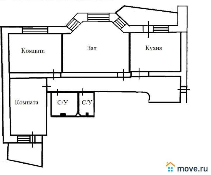 3-комн. квартира, 86 м²