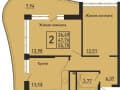 Продажа двухкомнатной квартиры, 57.6 м², этаж 5 из 16. Фото 1