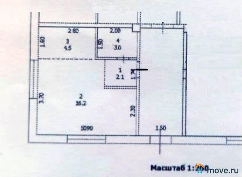 1-комн. квартира, 25.8 м²