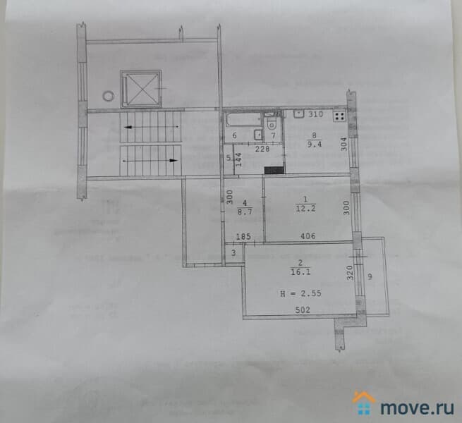 2-комн. квартира, 51 м²