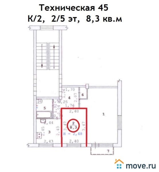 комната, 8 м²