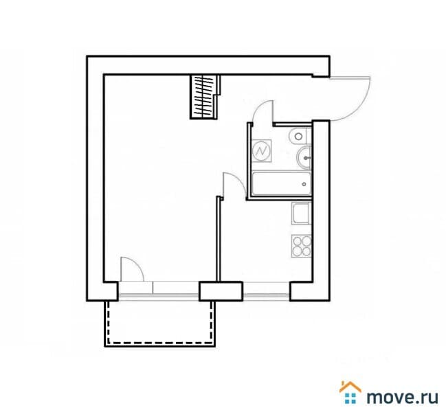 1-комн. квартира, 30 м&sup2;