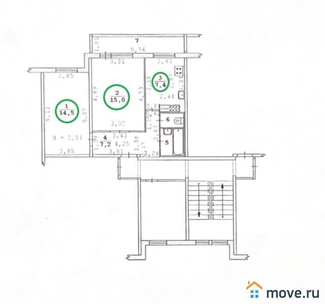 2-комн. квартира, 48 м&sup2;