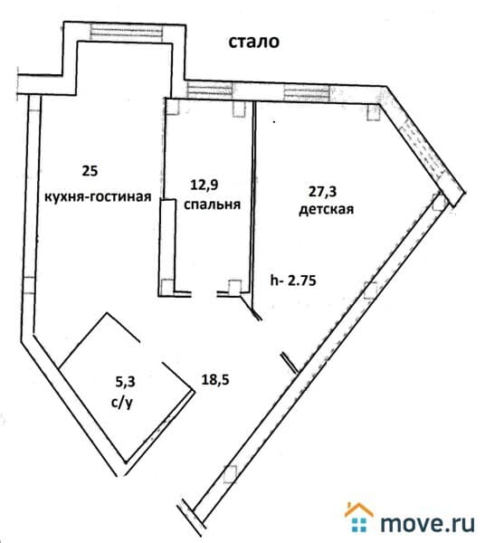 2-комн. квартира, 89.4 м²