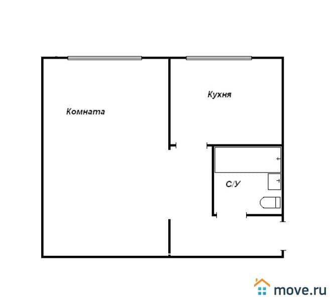 1-комн. квартира, 30.7 м²