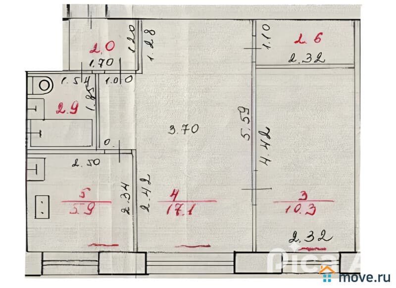2-комн. квартира, 40.8 м²