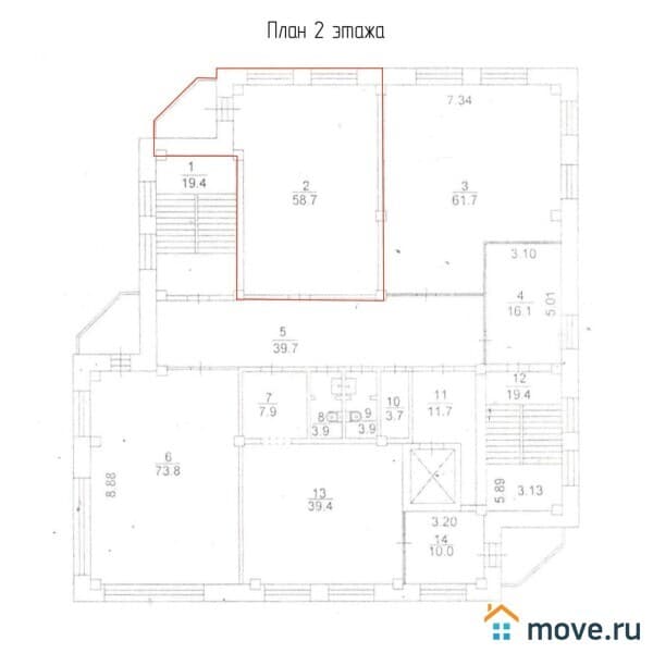 офис, 58.7 м²