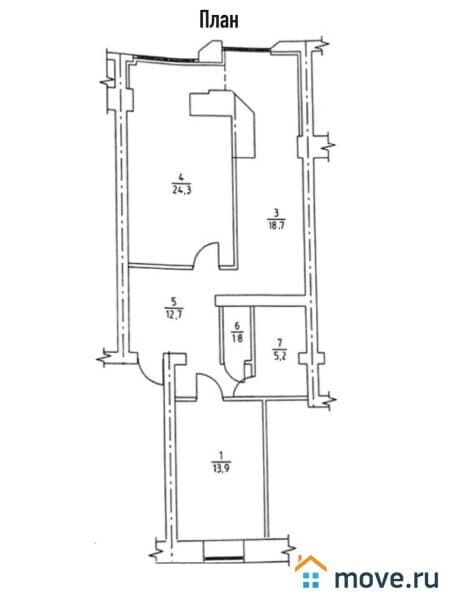 2-комн. квартира, 74.8 м²