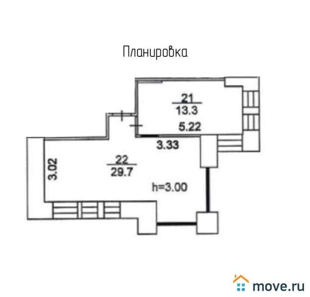 офис, 43 м²