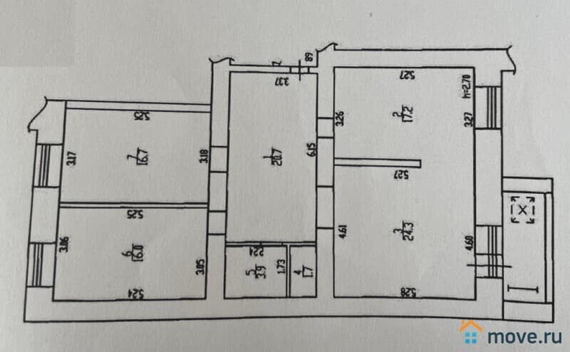 3-комн. квартира, 101 м²