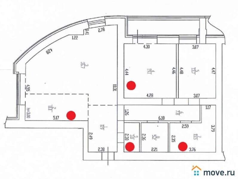 3-комн. квартира, 116 м²