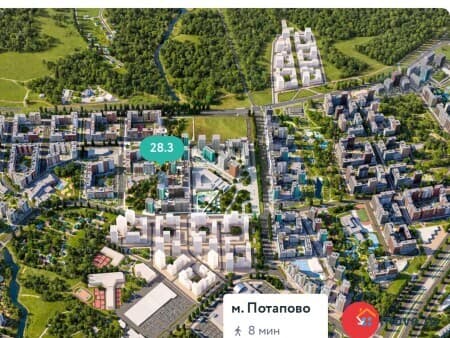 Продается 2-комнатная квартира, 37 м&sup2;, Коммунарка, Эдварда Грига, 7