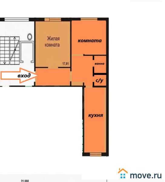 2-комн. квартира, 60 м²