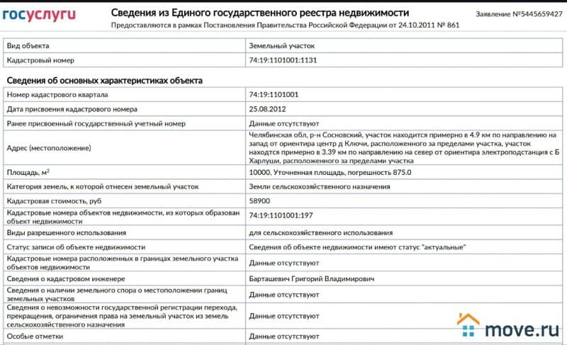 земля с/х назначения, 1 га