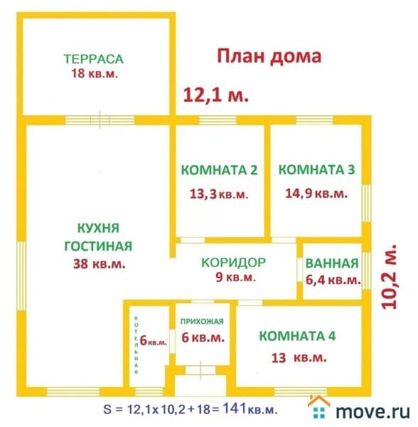 коттедж, 158 м²