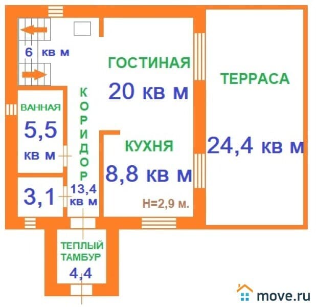 коттедж, 148.8 м², 8 соток