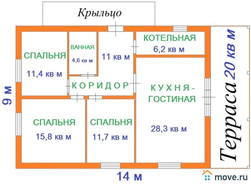 коттедж, 130 м²