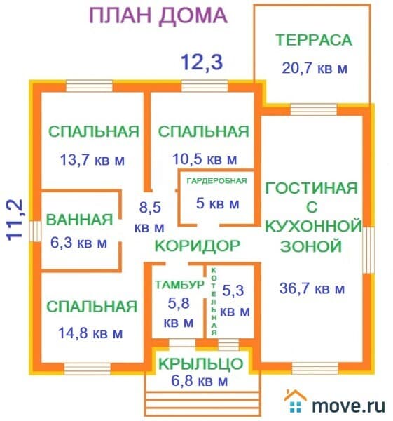 коттедж, 150 м²