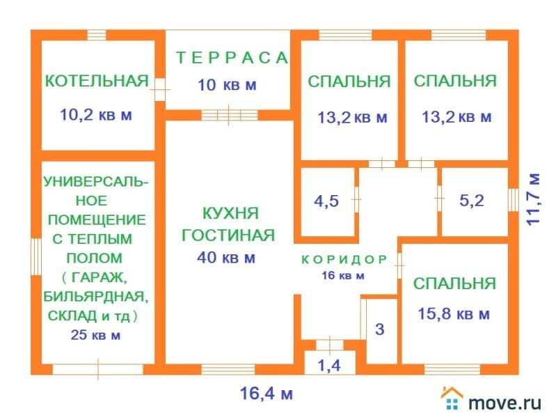 коттедж, 160 м²