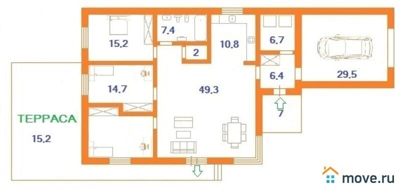 коттедж, 160 м&sup2;