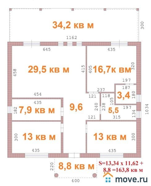 коттедж, 138 м&sup2;