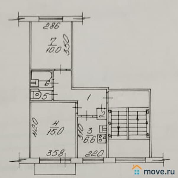 2-комн. квартира, 43.5 м²