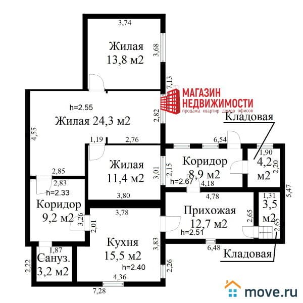 дом, 93.6 м²